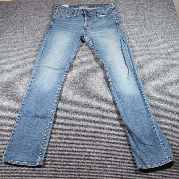 Hollister Jeans Men’s 32x36  Slim Straight Light Wash Stretch Denim - Picture 2 of 11